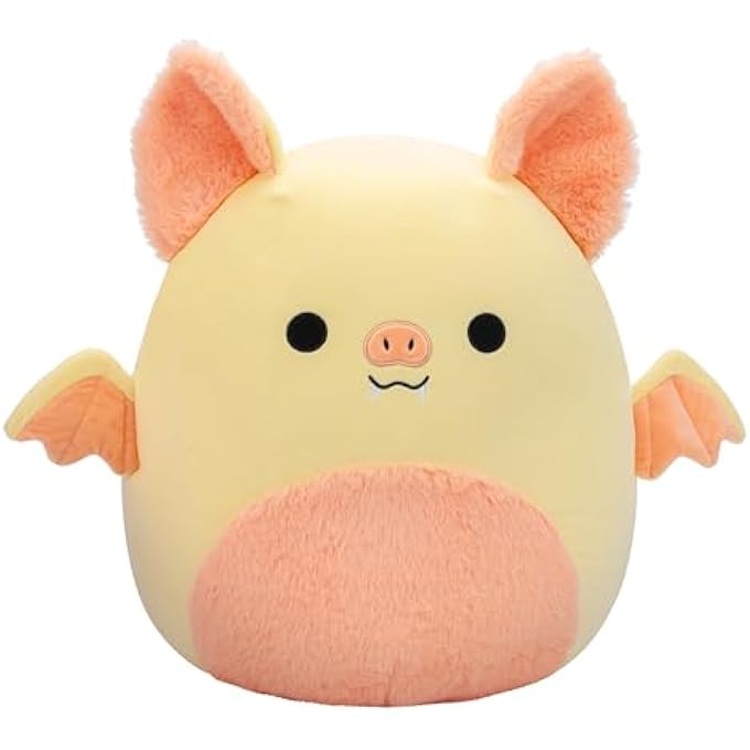 Kellytoy LARGE PLUSH 16" MEGHAN CREAM AND PINK BAT WITH FUZZY BELLY OFFICIALLY LICENSED KELLYTOY SOFT GIFT FOR KIDS GIRLS & BOYS WASHABLE SQUISHY STUFF TOY MULTICOLOR ALL AGE - Image 1